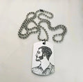 Customize engraved unisex locket with chain