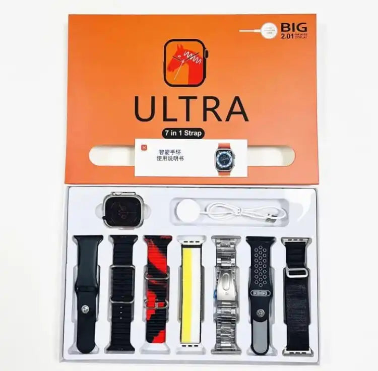 10-in-1 ultra smart watch with 2.1 inch HD screen and wireless charging