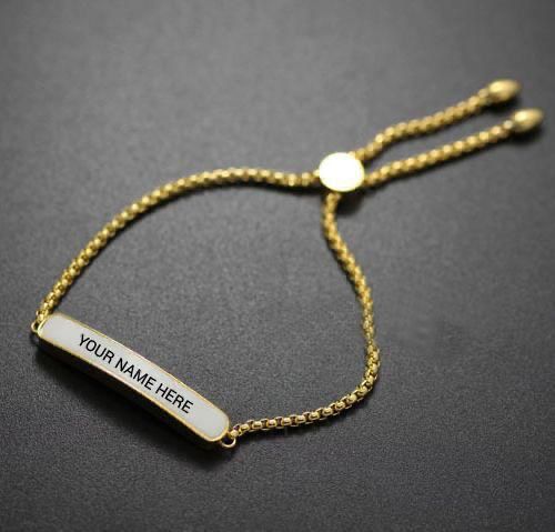 Adjustable name bracelet for girls