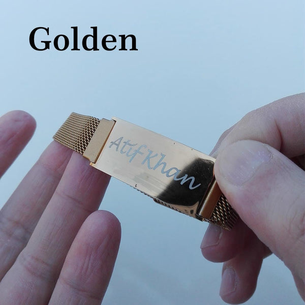 Name bracelet with unisex magnetic strap – photo 2