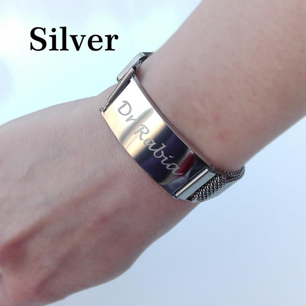 Name bracelet with unisex magnetic strap – photo 4
