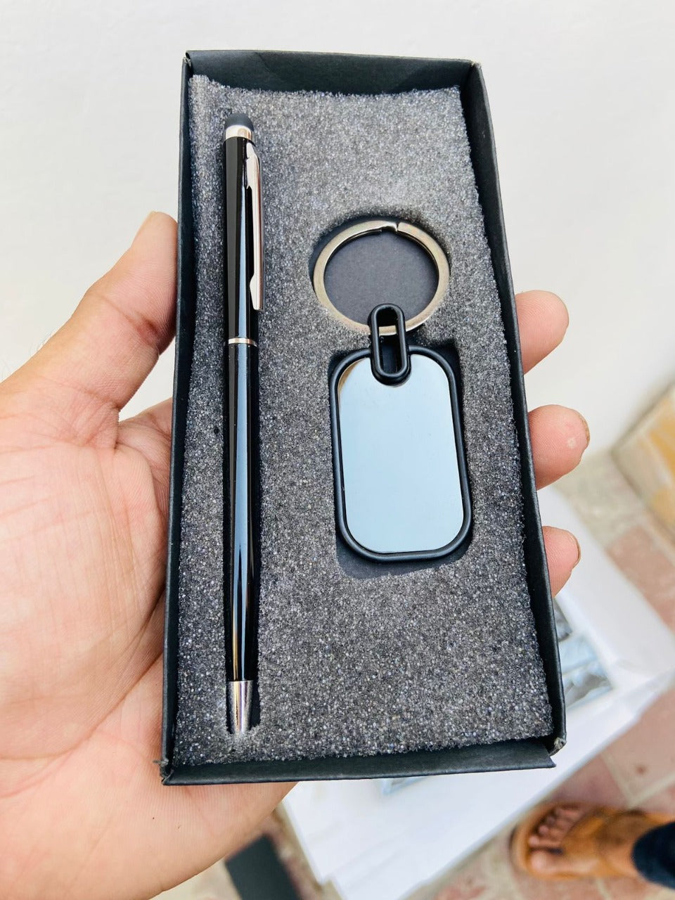 Black name stylus pen with keychain by Classic Collection – photo 2