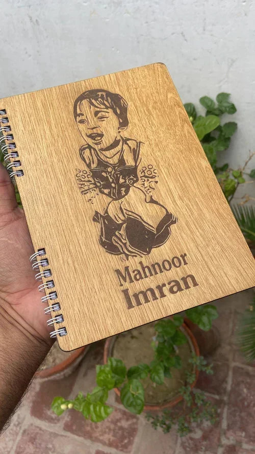 Wood diary with pen by Classic Collection