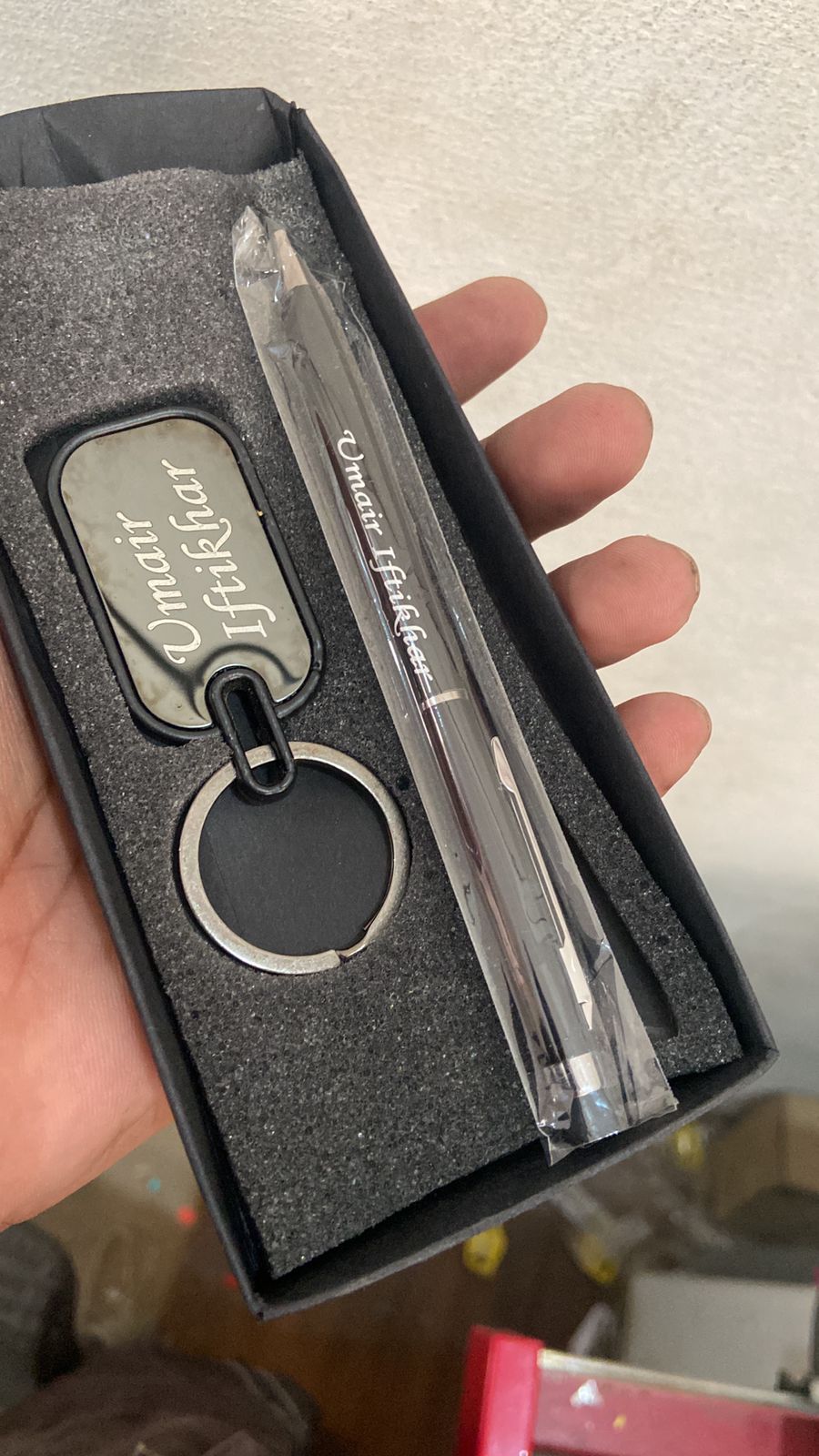 Black name stylus pen with keychain by Classic Collection – photo 3
