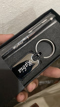 Black name stylus pen with keychain by Classic Collection