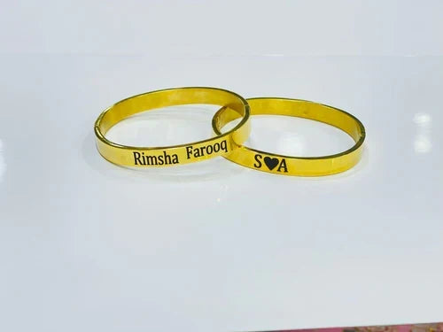 Customize gold bangle cuff, custom engraved