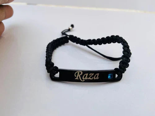 Name engraved dori bracelet with adjustable band by Classic Collection – photo 2
