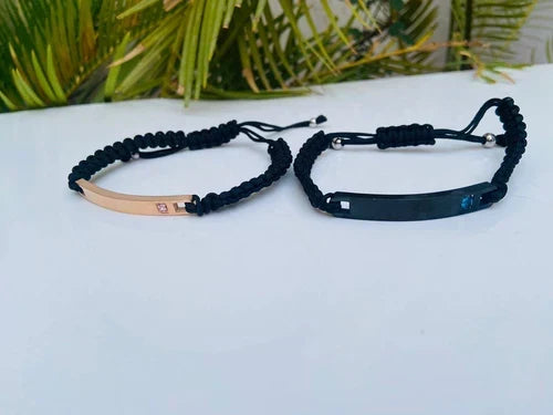 Name engraved dori bracelet with adjustable band by Classic Collection