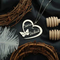 Customize heart name necklace