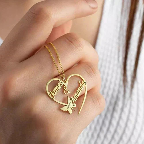 Customize heart name necklace – photo 4