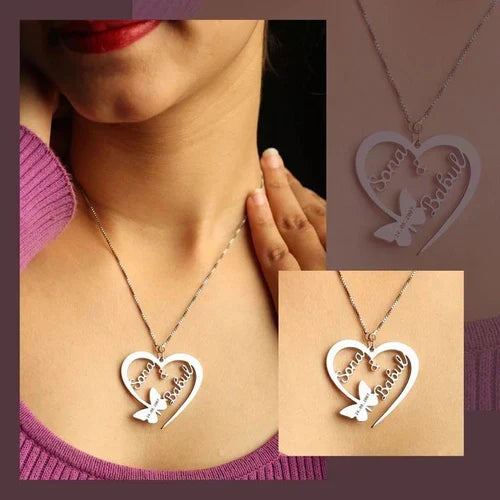 Customize heart name necklace – photo 5