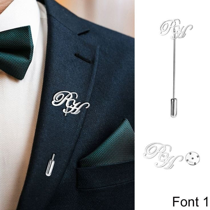 Customized name coat pin by Classic Collection