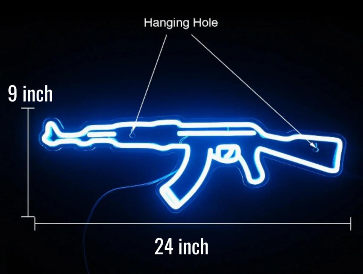 AK-47 neon sign board – photo 4