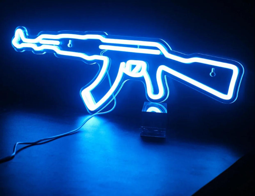AK-47 neon sign board – photo 3