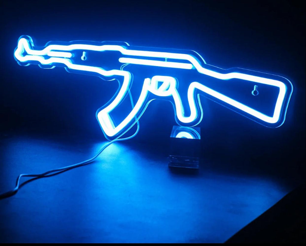 AK-47 neon sign board – photo 2