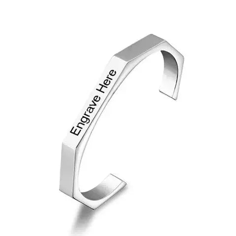 Custom engraved hexagon karha bracelet by Classic Collection – photo 5