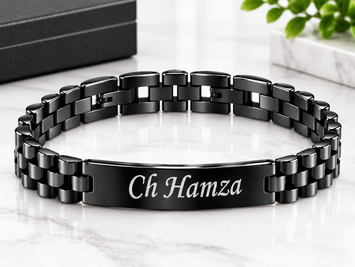 Engraved name chain-link bracelet by Classic Collection – photo 2