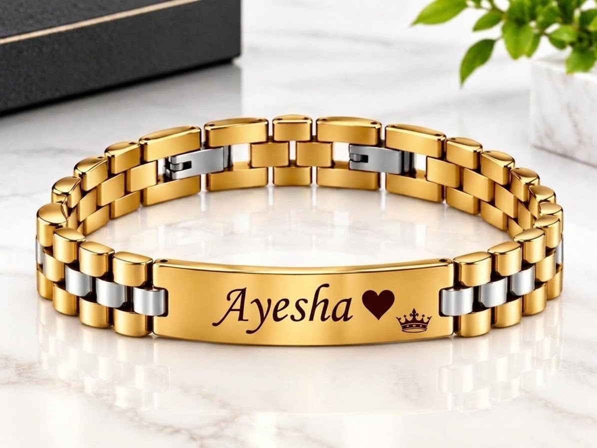 Engraved name chain-link bracelet by Classic Collection – photo 3
