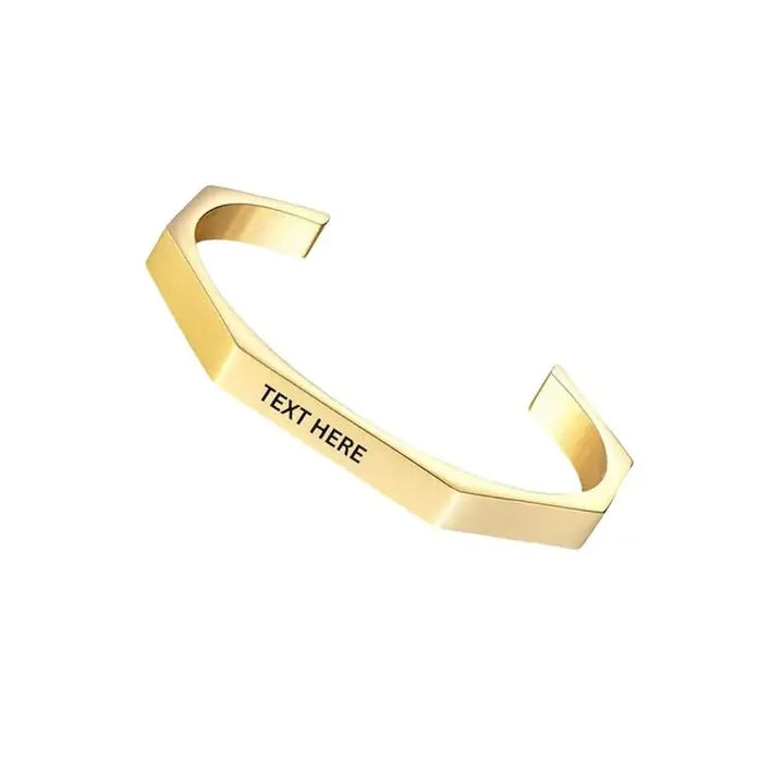 Custom engraved hexagon karha bracelet by Classic Collection – photo 6