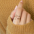 Custom double name ring by Classic Collection
