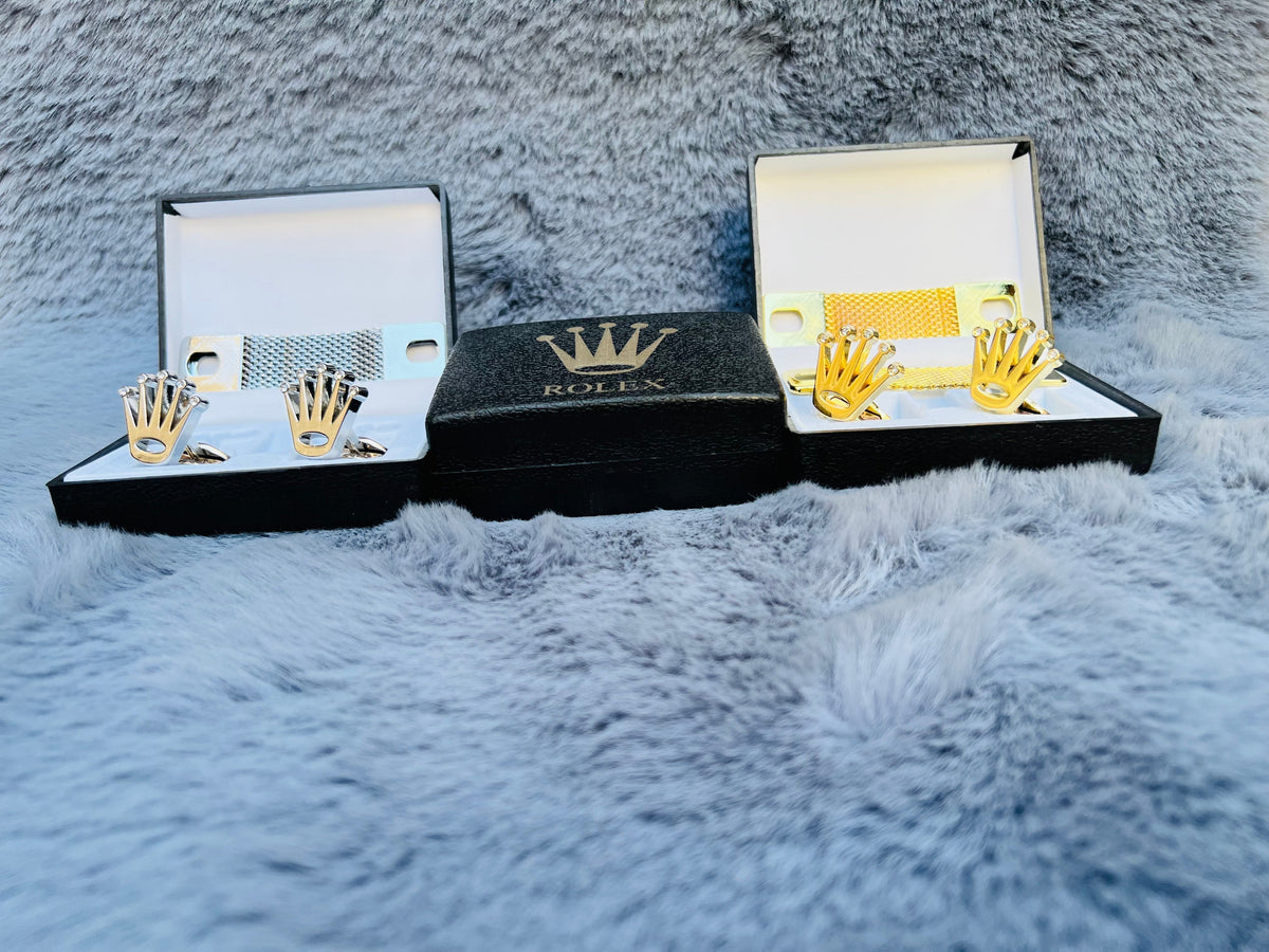 Stylish cufflinks with chain and box – photo 6