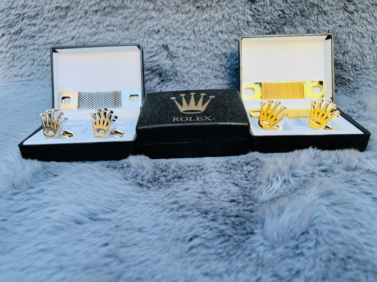 Stylish cufflinks with chain and box – photo 7